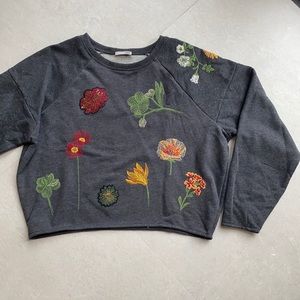 Zara Knit Flower Sweater